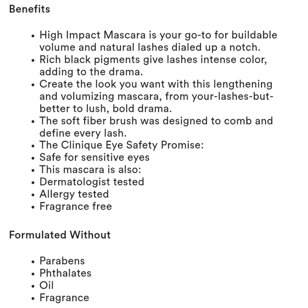 CLINIQUE Black/Brown High Impact Mascara